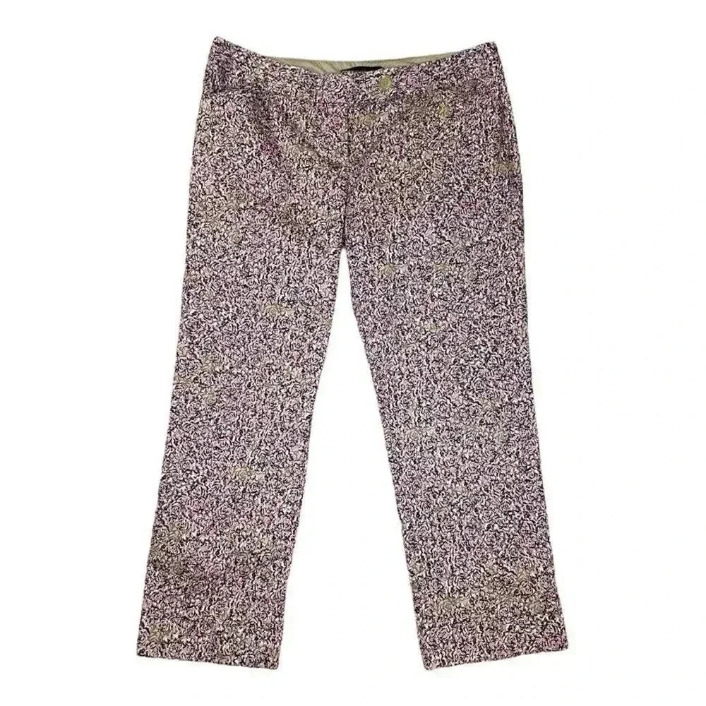 The Limited Drew Fit Women's Cropped Pants Size 10 Multicolor Floral Print